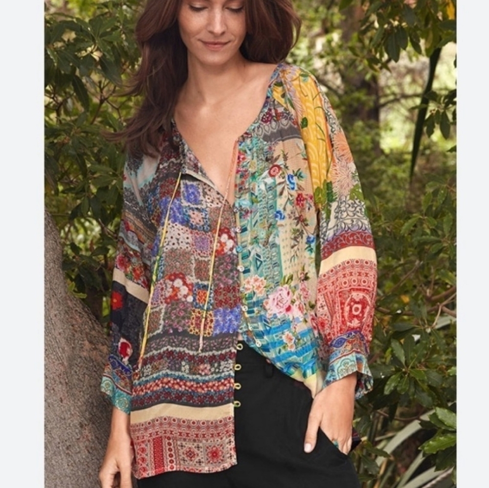 Johnny Was Callaway Ingrid Blouse - Size Large NWT